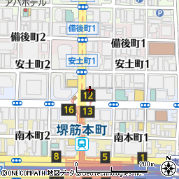 セブンイレブン大阪堺筋本町駅前店周辺の地図