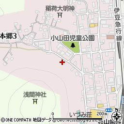 静岡県下田市西本郷周辺の地図
