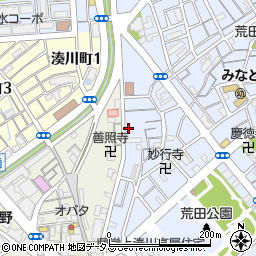 兵庫県神戸市兵庫区荒田町4丁目25-3周辺の地図