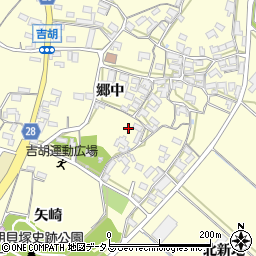 愛知県田原市吉胡町郷中241周辺の地図