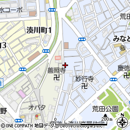 兵庫県神戸市兵庫区荒田町4丁目25周辺の地図