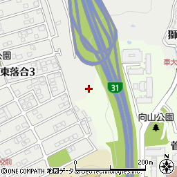 兵庫県神戸市須磨区車向山周辺の地図