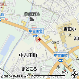 中吉田口周辺の地図