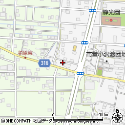 静岡県浜松市中央区小沢渡町1392周辺の地図