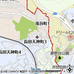 イトーピア長田マンション管理室周辺の地図