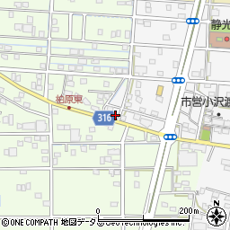 静岡県浜松市中央区小沢渡町1386周辺の地図