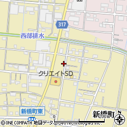 静岡県浜松市中央区新橋町157周辺の地図