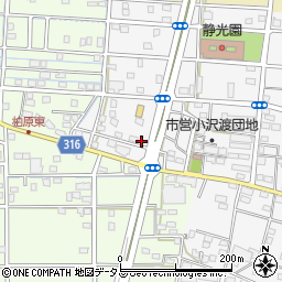 静岡県浜松市中央区小沢渡町1372周辺の地図