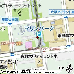 兵庫県神戸市東灘区向洋町中周辺の地図