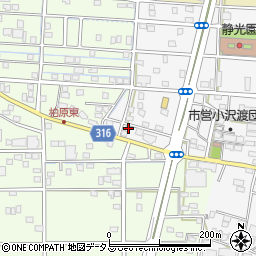 静岡県浜松市中央区小沢渡町1388周辺の地図