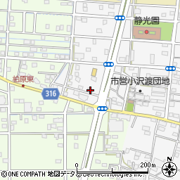 静岡県浜松市中央区小沢渡町1373周辺の地図