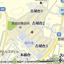 愛知県田原市吉胡台周辺の地図