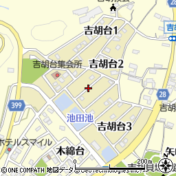 愛知県田原市吉胡台周辺の地図