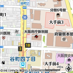 大阪府　中央府税事務所周辺の地図