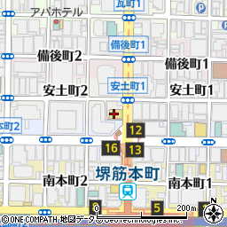 近江牛焼肉・すき焼き専門店 万葉まえだ亭 堺筋本町周辺の地図