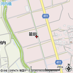 愛知県豊橋市老津町籠田周辺の地図