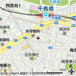 此花梅香郵便局 ＡＴＭ周辺の地図