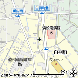 静岡県浜松市中央区白羽町91周辺の地図