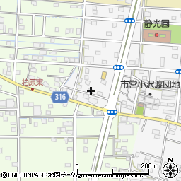 静岡県浜松市中央区小沢渡町1375周辺の地図