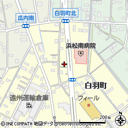 静岡県浜松市中央区白羽町92周辺の地図