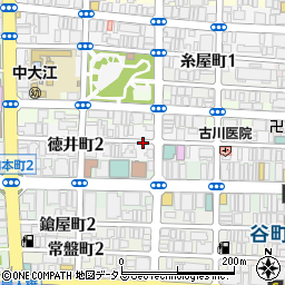 大阪府大阪市中央区徳井町周辺の地図