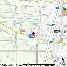 静岡県浜松市中央区小沢渡町1384周辺の地図