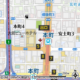 御堂ビルディング周辺の地図