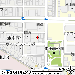 マルウ接着大阪支店周辺の地図
