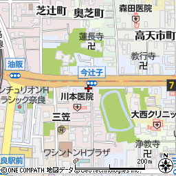 奈良県奈良市今辻子町24周辺の地図