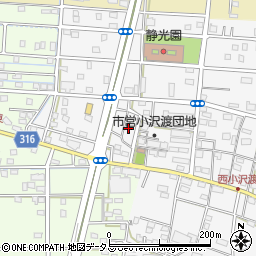 静岡県浜松市中央区小沢渡町1347周辺の地図