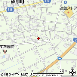 静岡県浜松市中央区篠原町20961周辺の地図