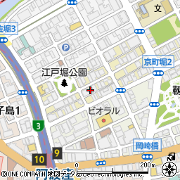 ブリーズガーデン京町堀周辺の地図
