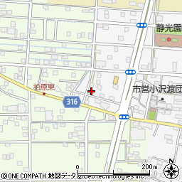 静岡県浜松市中央区小沢渡町1378周辺の地図