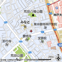 兵庫県神戸市兵庫区荒田町3丁目7周辺の地図