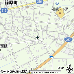 静岡県浜松市中央区篠原町12128周辺の地図