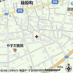 静岡県浜松市中央区篠原町20938周辺の地図