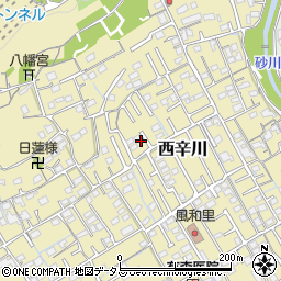 岡山県岡山市北区西辛川周辺の地図
