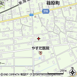 静岡県浜松市中央区篠原町20919周辺の地図