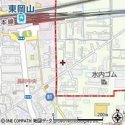 岡山県岡山市東区宍甘174周辺の地図