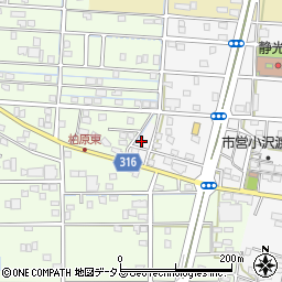 静岡県浜松市中央区小沢渡町1383周辺の地図