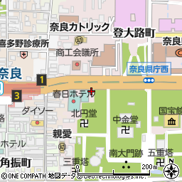 奈良県奈良市登大路一番町南通周辺の地図