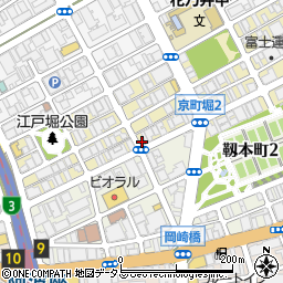 ユーハイツ京町堀周辺の地図