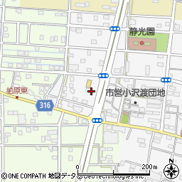 静岡県浜松市中央区小沢渡町1346周辺の地図