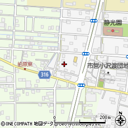 静岡県浜松市中央区小沢渡町1376周辺の地図