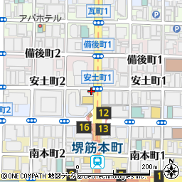 かしわ屋将軍 堺筋本町店周辺の地図