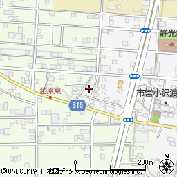 静岡県浜松市中央区小沢渡町1381周辺の地図