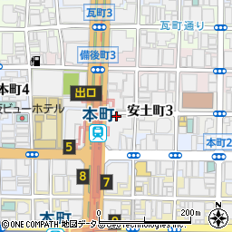 清和綜合建物株式会社　御堂筋本町営業所周辺の地図