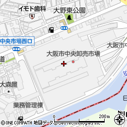 大阪市中央卸売市場周辺の地図