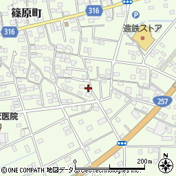 静岡県浜松市中央区篠原町12127周辺の地図