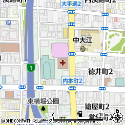 大阪商工会議所駐車場周辺の地図